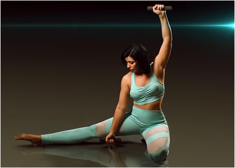 Female doing stretching exercises